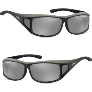 Polarisierende Montana Überzieh Spiegel-Sonnenbrille silber + Hardcase + Hülle - Bild 1 von 4