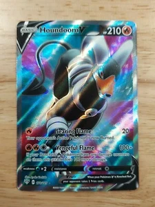 Houndoom V 178/189 Darkness Ablaze - NM Full Art Ultra Rare Pokemon Card - Picture 1 of 2