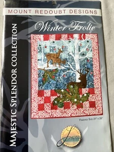 Mount Redoubt Designs WINTER FROLIC 070 Quilt Pattern Deer Family Tree Pines - Picture 1 of 3