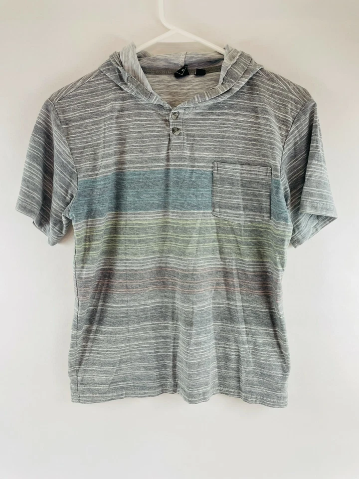 Camiseta con Capucha Ocean Current Niños Talla XL Gris 1/4 Bolsillo con Botones Camiseta Foto 1 de 4