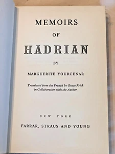 RARE 1954 MEMOIRS OF HADRIAN MARGUERITE YOURCENAR FIRST ED FIRST PRINT - Picture 1 of 6