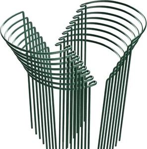 16 Pack Plant Support Stakes, Half Round Metal Garden Plant Stake Indoor Peony - Picture 1 of 7