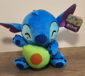Disney Stitch Plüsch mit Avacado aus Lilo & Stitch Feed Me Serie 7 Zoll blau Neu mit Etikett - Bild 1 von 7