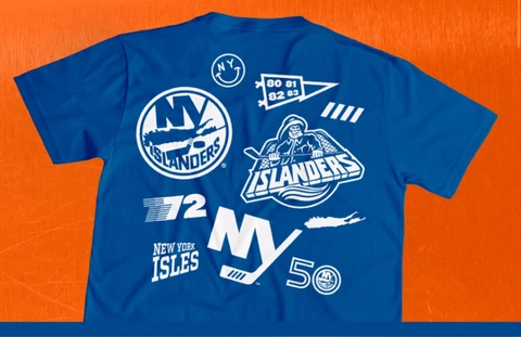 NHL New York Islanders 50th Anniversary Blue XL Shirt Cover