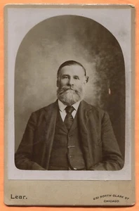 Chicago IL Portrait of a Bearded Gentleman, by Lear circa 1890s - Picture 1 of 2