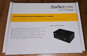 StarTech SV231DPDDUA2 2 Port KVM Switch with Dual Display Port - 4k 60Hz (NEW) - Afbeelding 1 van 3
