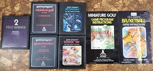 5 Atari 2600 games TESTED working Mini Golf & Basketball manuals VGC - Picture 1 of 6