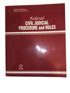 2019 Edition FEDERAL CIVIL JUDICIAL PROCEDURES & RULES BOOK NEW THOMSON REUTER - Picture 1 of 4