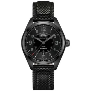 Hamilton Khaki H70695735 Day Date Automatic Black Men's Watch New + Box & Paper - Picture 1 of 1