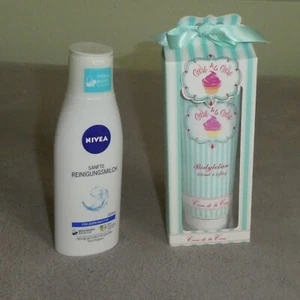 Sanfte Reinigungsmilch 200 ml Nivea + Bodylotion 150 ml mit Erdbeerduft - Picture 1 of 9