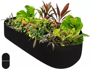 2FtX4Ft Fabric Raised Garden Bed Planters Outdoor Rectangle Bag for Herb Flower - Picture 1 of 8