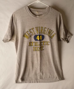 70s 80s West Virginia athletic dept gray L t shirt screen stars Single VTG - Picture 1 of 13