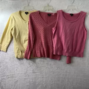 Talbots Damen Pullover Bluse Oberteil Mehrfarbig Petites Medium Einfarbig 3er-Set - Bild 1 von 14