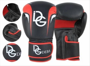 Deba® Boxhandschuhe echtes Rindsleder Boxing Gloves MMA Boxen kickboxen DE - Bild 1 von 5
