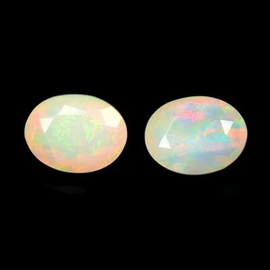2,60 quilates y 9x7 mm_ ARCO IRIS MULTICOLOR ÓPALO NATURAL CORTE OVALADO 2 piezas PIEDRAS PRECIOSAS - Imagen 1 de 11