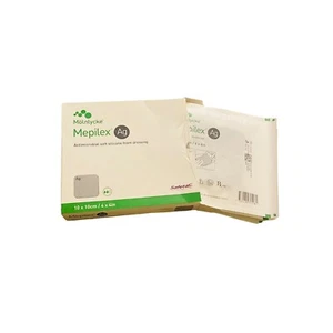 Molnlycke Mepilex Ag 4" x 4" antimikrobielle Weichschaumverbände 287100 - Box von 5 - Bild 1 von 2