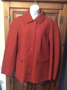 TALBOTS Rusty Button Up ALPACA BLEND Women's Jacket Size Large - Picture 1 of 1
