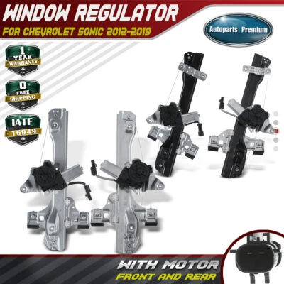 4 передних и задних регулятора стеклоподъемника с двигателем для Chevrolet Sonic 12-20 2 контакта - Изображение 1 из 4