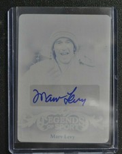2015 Leaf Legends of Sport Marv Levy autograph Printing Plate Magenta #'d 1/1