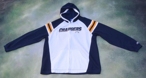 Reebok NFL San Diego Chargers Men's Full Zip Hoodie Jacket Size XL Cover