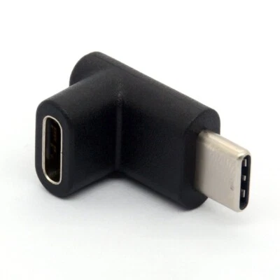 USB-C USB 3.1 Type C Male to Female Adapter Connector 90 Degrees Angle Jack Plug - Image 1 of 4