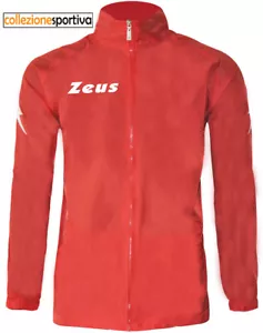 GIACCA ZEUS SPORT RAIN ANTIVENTO ANTIPIOGGIA TRAINING JACKET col.rosso - Foto 1 di 3