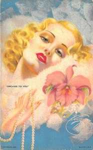 Mutoscope "Orchids A You" Exhibit Arcade Tarjeta ( Litho En Ee.uu.) - Picture 1 of 2