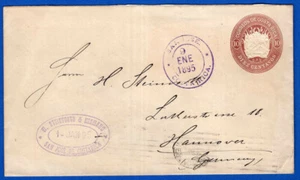 COSTA RICA, 1895, PAPELERÍA POSTAL A ALEMANIA, ¡MUY BONITO! - Imagen 1 de 2