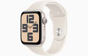 Apple Watch SE 2024 2 Gen GPS 44mm Gehäuse Galaxy Armband Beige - Bild 1 von 4