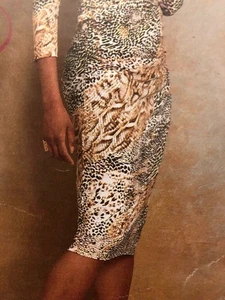 Talla XL A-Style Falda Tejida Estampado Animal-Serpiente por Ashro Nueva - Imagen 1 de 2