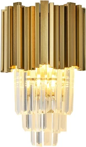 Applique Da Parete in Cristallo Illuminazione a 4 Livelli Lampada Da Parete in C - Foto 1 di 12