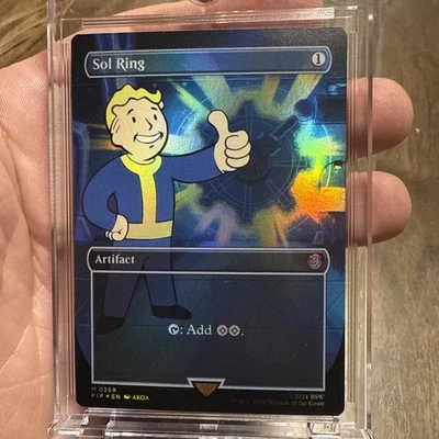 FOIL SOL RING BORDERLESS Fallout Magic MTG MINT CARD Mythic 359 - Image 1 of 4
