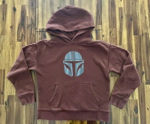 Star Wars Mandalorian Hoodie Size XL 12 Dark Red Gap Kids Boys Pullover Graphic - Picture 1 of 6