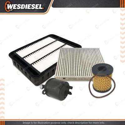 Wesfil Oil Air Fuel Cabin Filter Service Kit fits Peugeot 4007 2.2L 2009-2014 - image 1 of 2