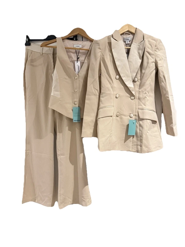 Traje de novia Coast Premium de 3 piezas en marfil champán talla 8 nuevo con etiquetas Foto 1 de 4