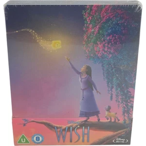 Wish Blu-Ray Steelbook Disney Buena Vista Ariana DeBose, Chris Pine 2023 B - Picture 1 of 10
