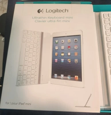 NEW Logitech Ultrathin Keyboard Cover for iPad mini (White) - Image 1 of 4
