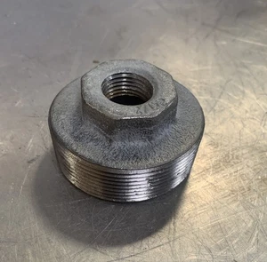 Boccola di riduzione zincata 2"x1/2 filettatura NPT nuova - Foto 1 di 6