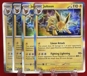 4X Pokémon TCG Jolteon 029/131 S&V Prismatic Evolutions Holo Rare 2025 NM - Picture 1 of 2