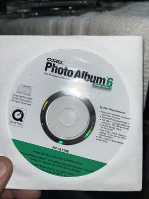 Corel PhotoAlbum 6 Starter Edition CDROM 2005 Corel Corporation - Image 1 of 3
