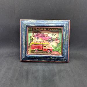 Shadows Of Yesterday Toys In The Cupboard 1997 Vandor Shadow Box Frame Firetruck - Picture 1 of 8