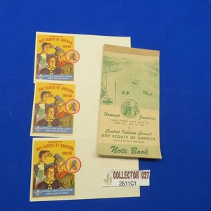 Boy Scout 1950 National Jamboree Note Pad Central Indiana & 3 Envelopes 2511C1 - Picture 1 of 10
