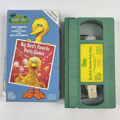 Sesame Street: Big Bird's Favorite Party Games (VHS, 1988) Good - Image 1 of 2