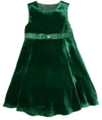 NUEVO CON ETIQUETAS Niñas 3 Gymboree CELEBRACIONES NAVIDEÑAS Verde Terciopelo Tul Bajo Falda VESTIDO Foto 1 de 4