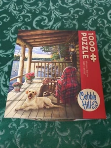 Cobble Hill CABIN PORCH 1000 Piece Jigsaw Puzzle ALL COMPLETE  - Picture 1 of 4