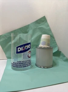 Dixie Cup Dispenser Dual Size Cup Holder Fits 3oz 5oz NOS Vintage White ChromeV1 - Picture 1 of 4