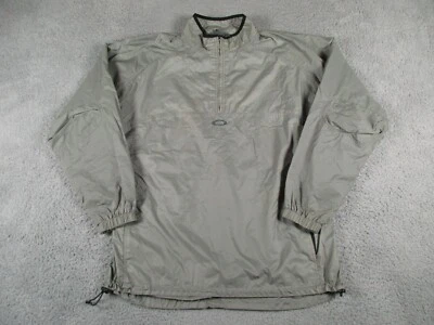 Oakley Software Jacket Mens 2XL XXL Gray Pullover Center Logo Nylon Windbreaker - Image 1 of 4