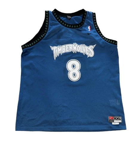 VTG Nike Minnesota Timberwolves Latrell Sprewell #8 Men’s Sewn Jersey Size XXL Cover