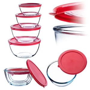 KADAX 4-er Set Glasschüssel mit Deckel, Transparente Glasbehälter - Bild 1 von 12