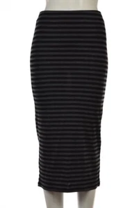 Falda Aqua Talla M Negra Gris Rayas Recta Debajo de la Rodilla Carrera Informal - Imagen 1 de 4